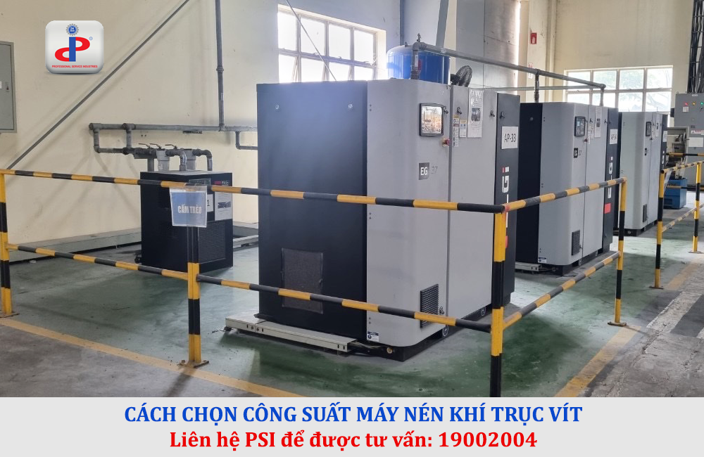 Cách chọn công suất máy nén khí trục vít phù hợp cho doanh nghiệp 